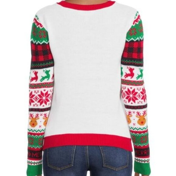 NWT No Boundaries Juniors XS Christmas Sweater Merry Everything Holiday Festive - Picture 4 of 4